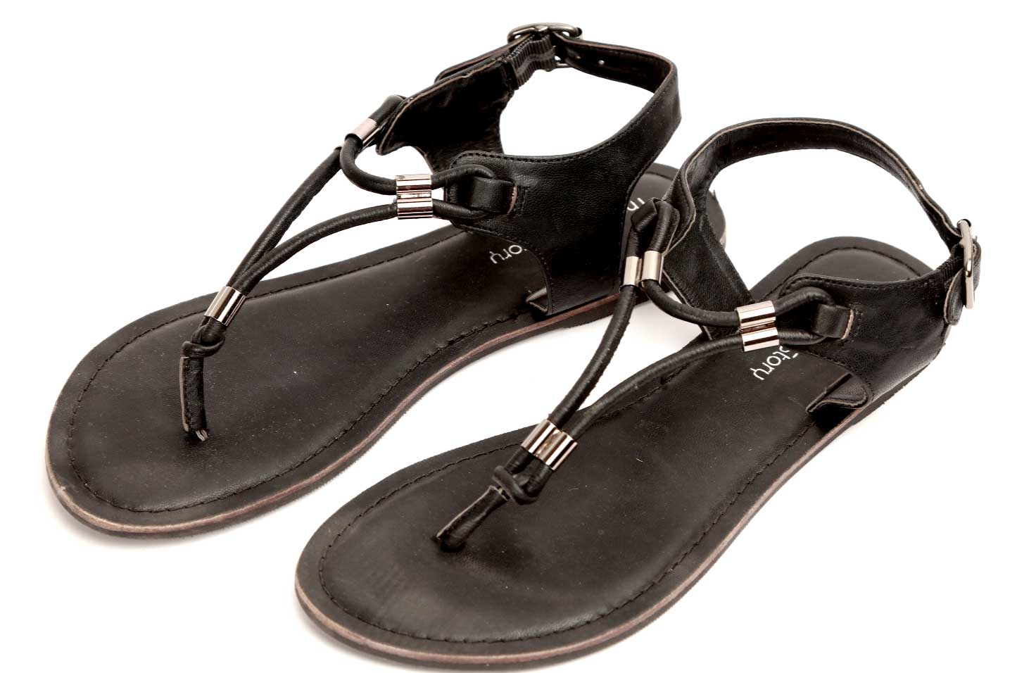 Black Thong Sandals